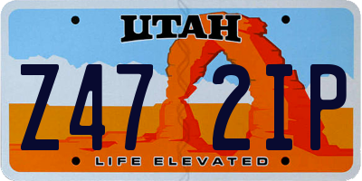 UT license plate Z472IP