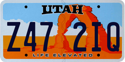 UT license plate Z472IQ