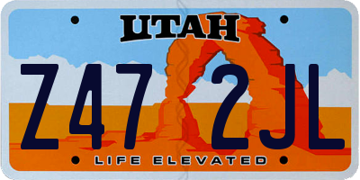 UT license plate Z472JL