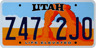 UT license plate Z472JO