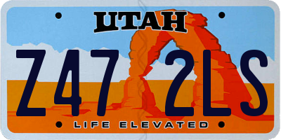 UT license plate Z472LS