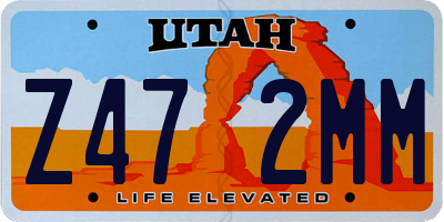 UT license plate Z472MM