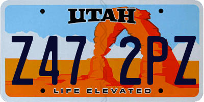 UT license plate Z472PZ