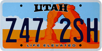 UT license plate Z472SH