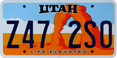 UT license plate Z472SO