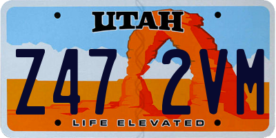 UT license plate Z472VM