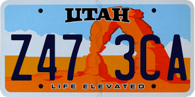 UT license plate Z473CA