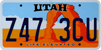 UT license plate Z473CU