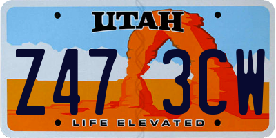 UT license plate Z473CW