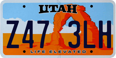 UT license plate Z473LH