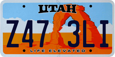 UT license plate Z473LI