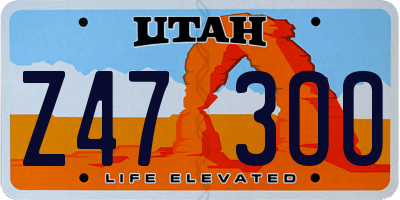 UT license plate Z473OO