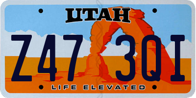 UT license plate Z473QI