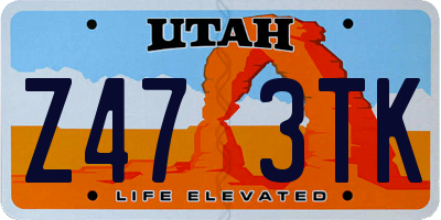 UT license plate Z473TK