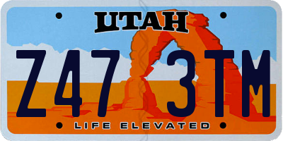 UT license plate Z473TM