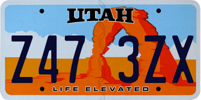 UT license plate Z473ZX