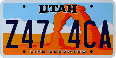 UT license plate Z474CA
