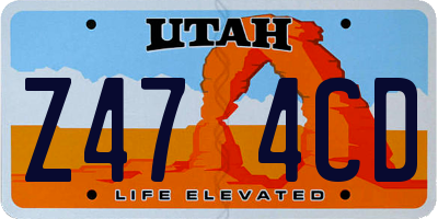 UT license plate Z474CD