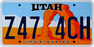 UT license plate Z474CH