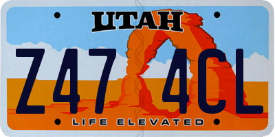 UT license plate Z474CL