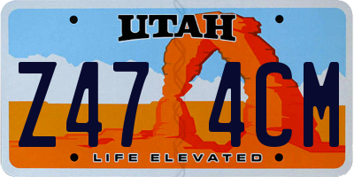 UT license plate Z474CM