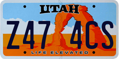 UT license plate Z474CS