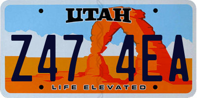 UT license plate Z474EA