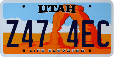 UT license plate Z474EC