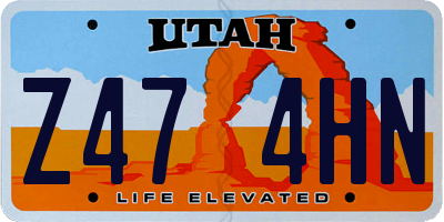 UT license plate Z474HN