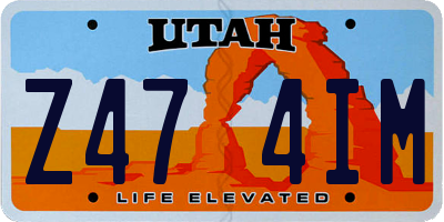 UT license plate Z474IM
