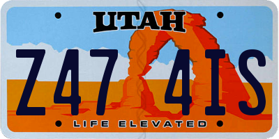 UT license plate Z474IS