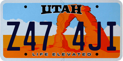 UT license plate Z474JI