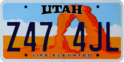 UT license plate Z474JL