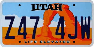 UT license plate Z474JW