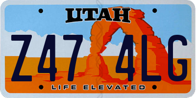 UT license plate Z474LG
