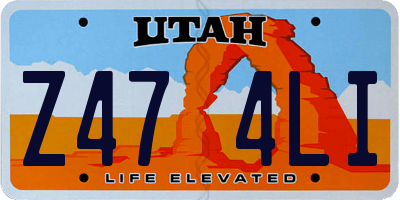 UT license plate Z474LI