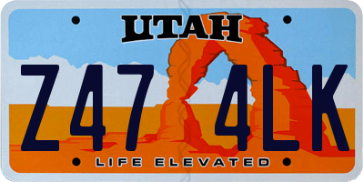 UT license plate Z474LK