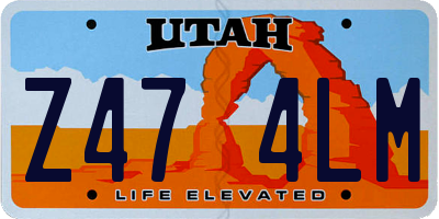UT license plate Z474LM