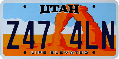 UT license plate Z474LN