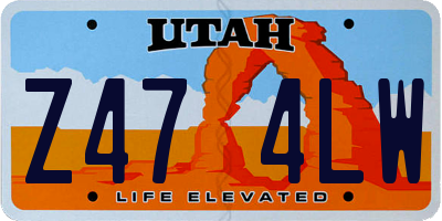 UT license plate Z474LW
