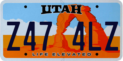 UT license plate Z474LZ