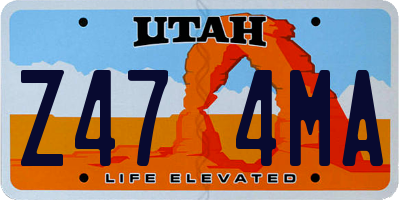 UT license plate Z474MA