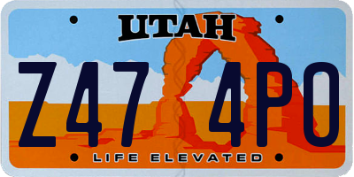 UT license plate Z474PO