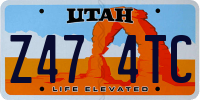 UT license plate Z474TC