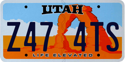 UT license plate Z474TS