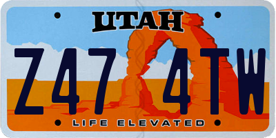 UT license plate Z474TW