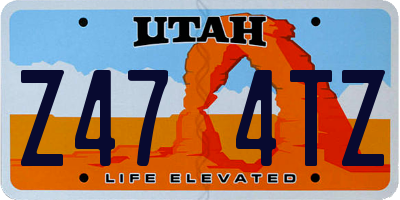 UT license plate Z474TZ