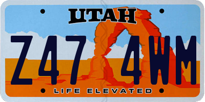 UT license plate Z474WM