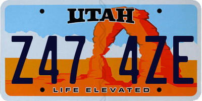 UT license plate Z474ZE