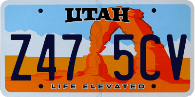 UT license plate Z475CV